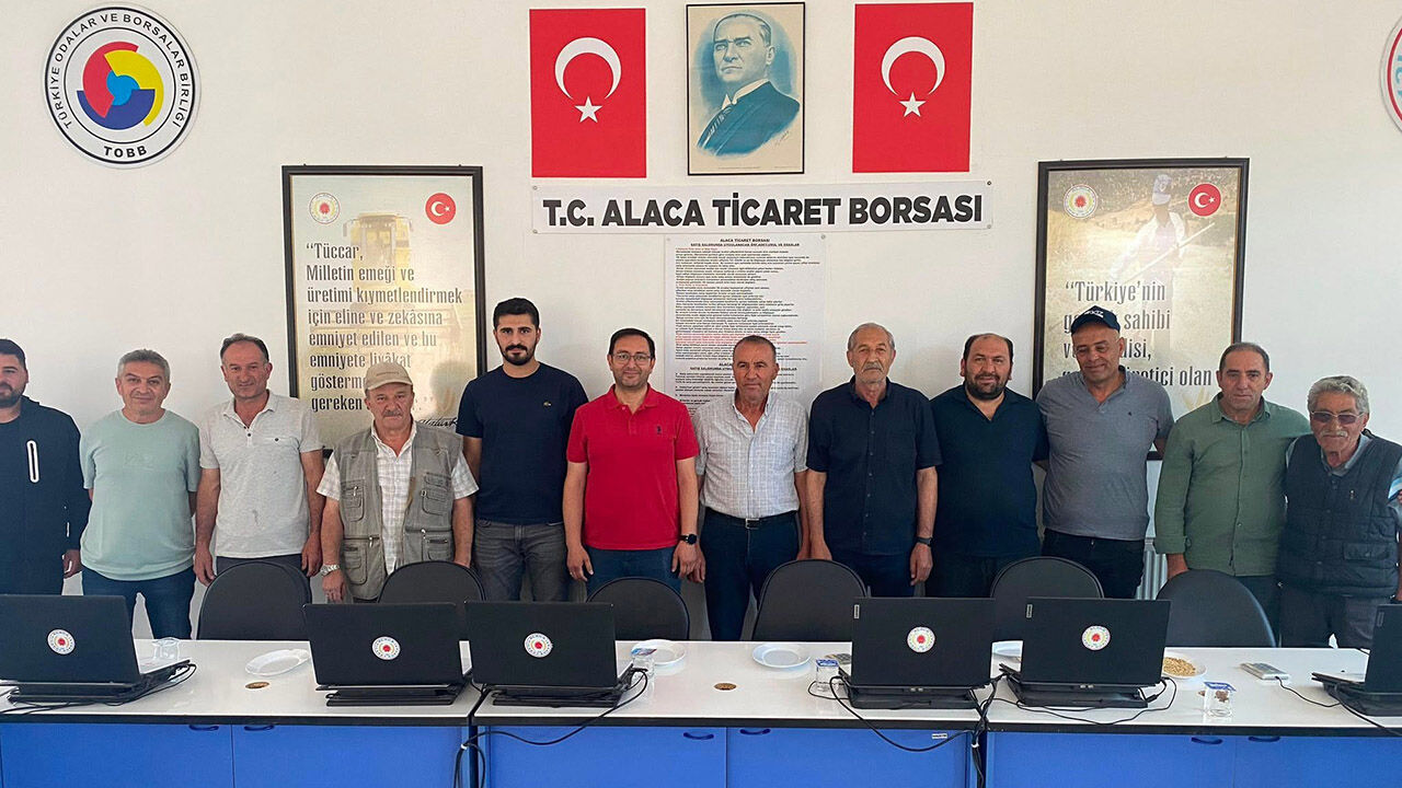 Alaca Ticaret Borsası’nda sezonun ilk arpası satıldı