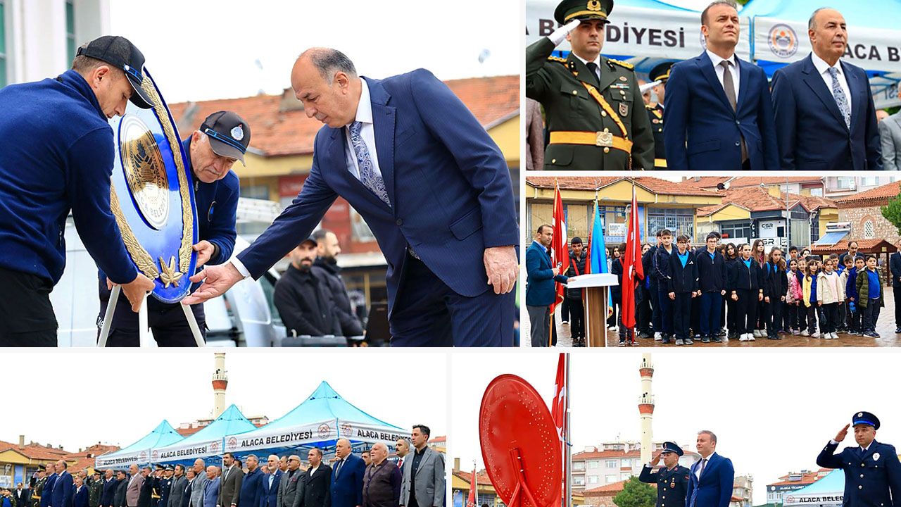 Ata'ya çelenk sunuldu