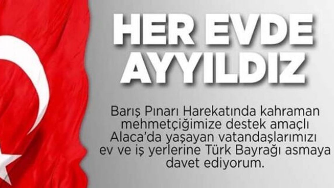 Ev ve iş yerlerine Türk Bayrağı çağrısı!