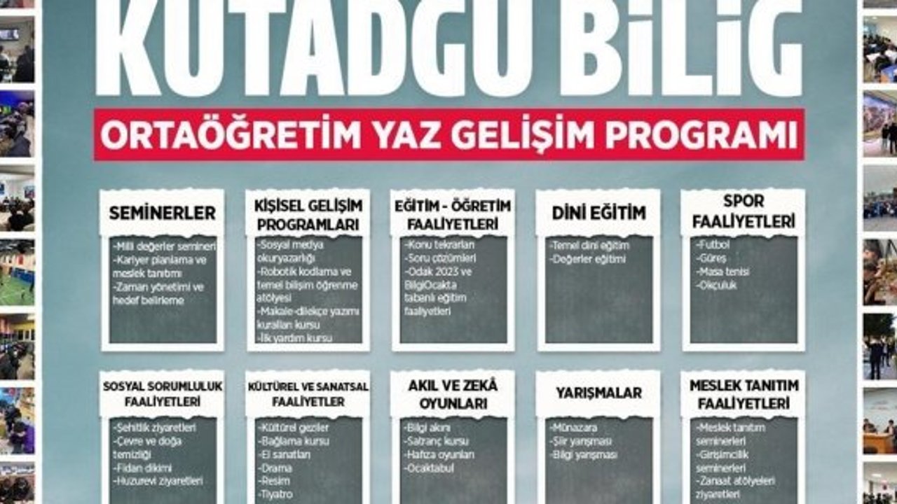 Alaca Ülkü Ocakları’ndan öğrencilere “Kutadgu Bilig Ortaöğretim Yaz Gelişim Programı”