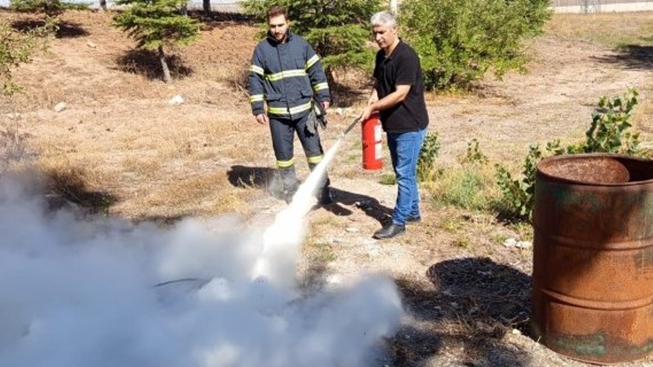 Trafo merkezinde kritik tatbikat: TEİAŞ personeline yangın eğitimi verildi