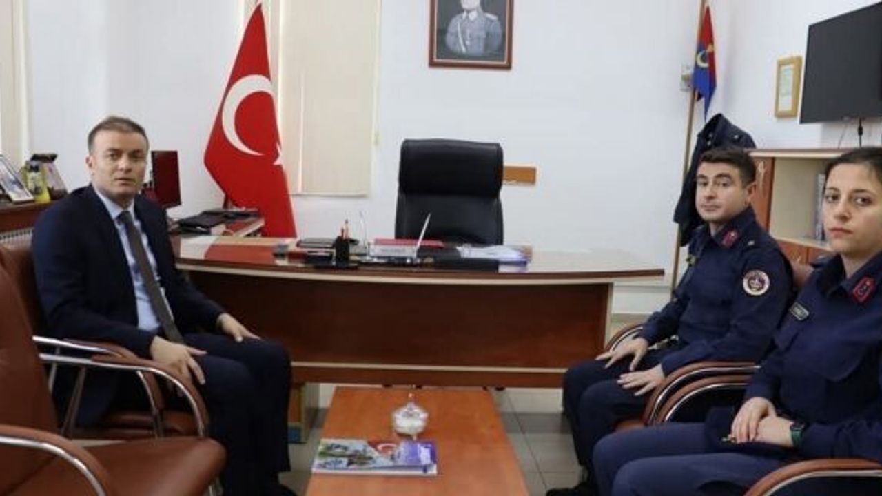 Kaymakam Meriç Dinçer’den Jandarma Komutanlığına ziyaret