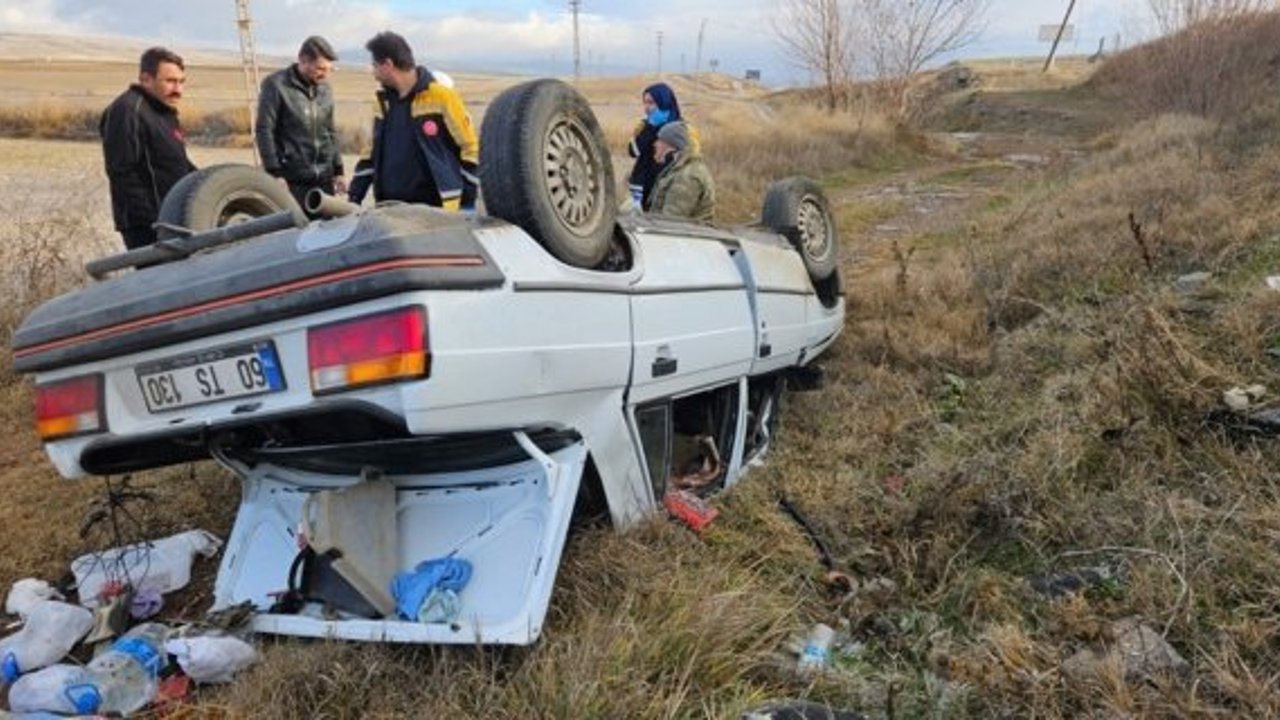 Cenazeye giderken kaza: 2 kişi yaralandı