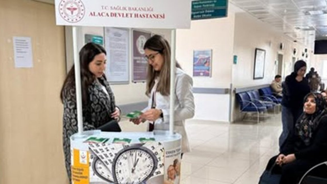 Alaca Devlet Hastanesi’nde Serviks Kanseri bilgilendirmesi