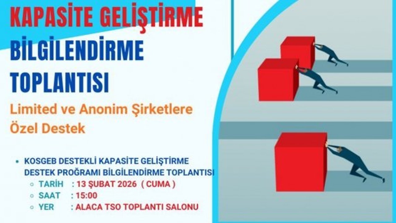 Alaca Ticaret ve Sanayi Odası’nda KOSGEB bilgilendirme toplantısı