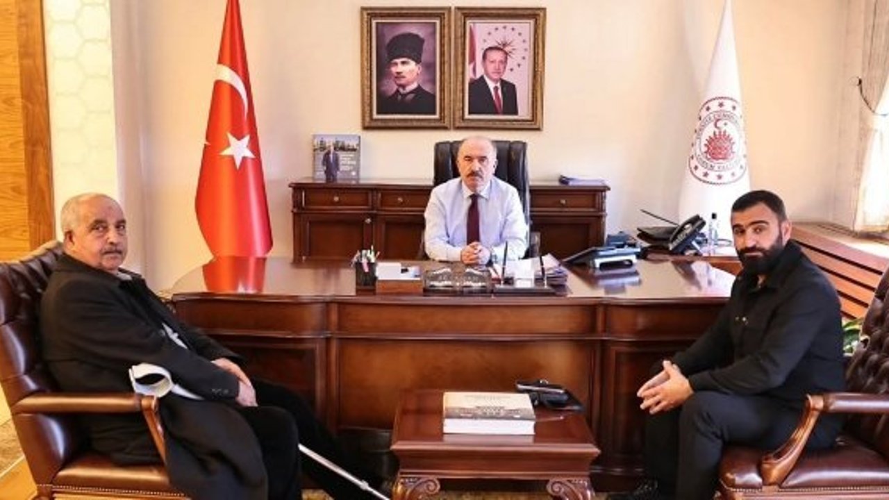 Alacalı şehit babası Arif Bıçak’tan Vali Çalgan’a ziyaret