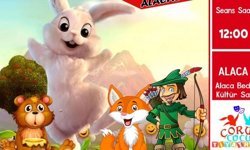 Hayvan sevgisini anlatan çocuk oyunu: “Yaramaz tavşan avcıya karşı” Alaca'da