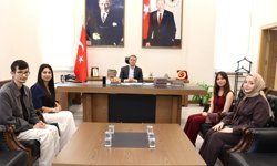 Alaca MYO öğrencilerinden Kaymakam Meriç Dinçer’e ziyaret