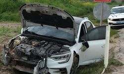 Yağışlı hava kazaya neden oldu