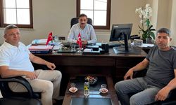 Esnaf temsilcilerinden Vergi Dairesi Müdürü Rıdvan Sulu’ya ziyaret