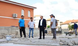 TOKİ’de kilit taşı bakım ve onarım çalışmaları sürüyor