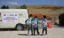 İHH’dan Alaca'nın köylerinde öğrencilere eğitim, ailelere gıda desteği