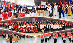 Alaca’da Cumhuriyet coşkusu salona sığmadı