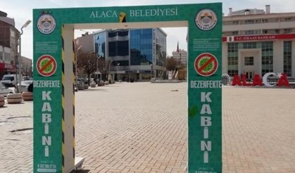 Dezenfektan tüneline yoğun ilgi