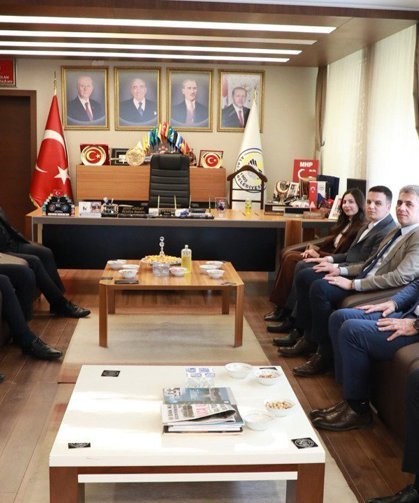 Şerif Arslan’a eğitim yöneticilerinden ziyaret