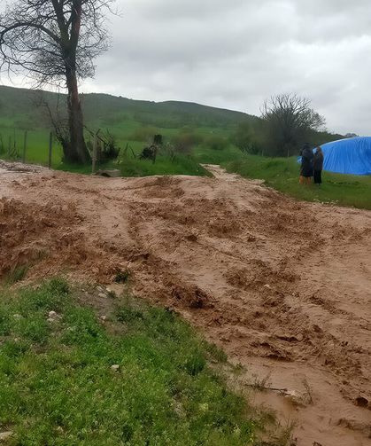 Alaca'da dereler taştı, tarım arazileri su altında kaldı