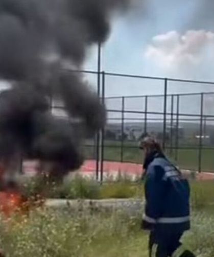 Alaca MYO öğrencilerine uygulamalı yangın eğitimi