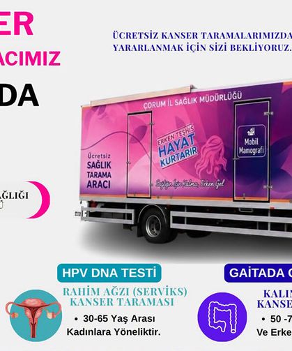 Kanser tarama aracı Alaca’ya geliyor