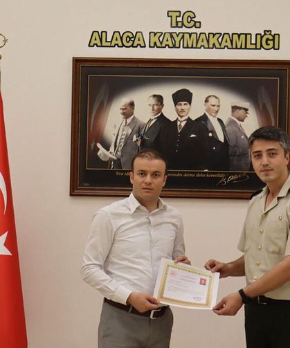 Askerlik Şubesi Başkanı Arıkan’dan Kaymakam Dinçer’e veda ziyareti