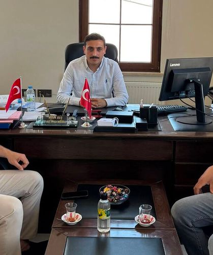 Esnaf temsilcilerinden Vergi Dairesi Müdürü Rıdvan Sulu’ya ziyaret