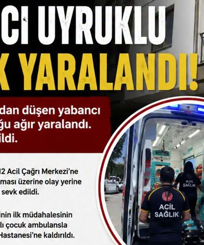 Balkondan düşen çocuk yaralandı
