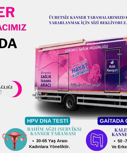 Kanser tarama aracı Alaca’ya geliyor: Ücretsiz hizmet verecek