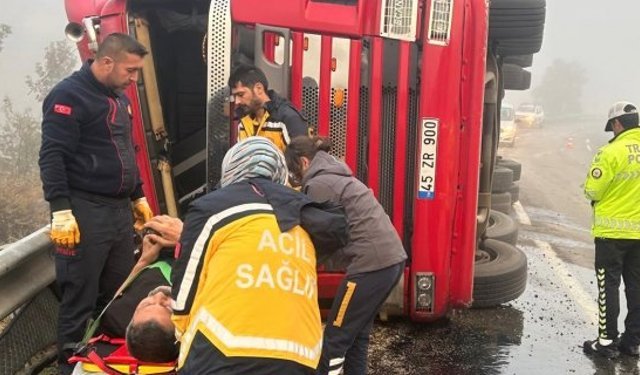 Yoğun sis kazaya sebep oldu: 1 yaralı