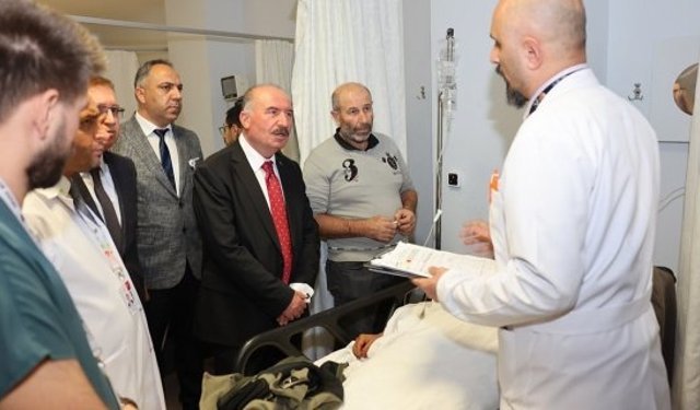 Vali Çalgan'dan, yaralı tarım işçilerine hastanede ziyaret