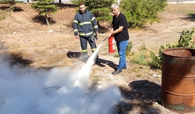 Trafo merkezinde kritik tatbikat: TEİAŞ personeline yangın eğitimi verildi