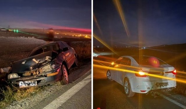 Takip mesafesine uymayan sürücü, önündeki araca çarptı