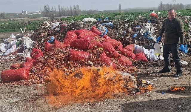 Kaçak sigara ve alkol yakılarak imha edildi