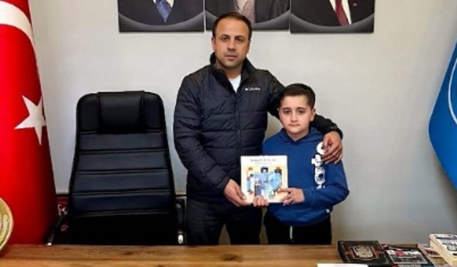 Minik Eymen’den Alaca Ülkü Ocakları’na ziyaret