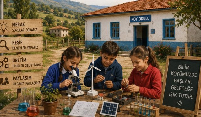 Alaca’da TÜBİTAK 4009 sevinci: Köy okuluna büyük destek