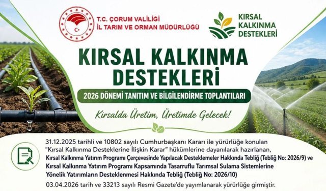 Alaca'da Kırsal Kalkınma Destekleri anlatılacak