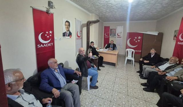 Saadet Partisi İl Başkanı Şuayip Sarı Alaca’da nabız yokladı