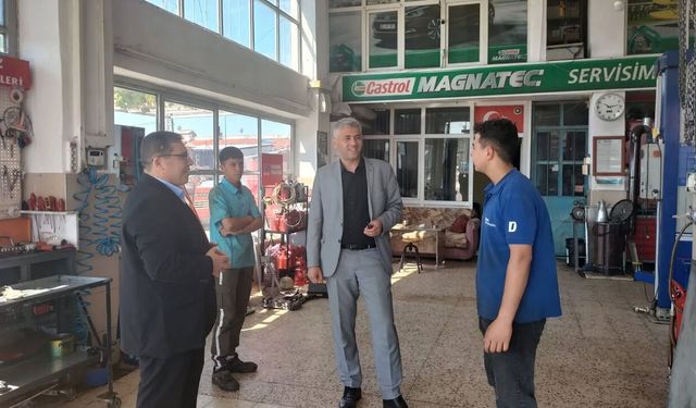 Alaca'da MESEM öğrencilerine iş yerlerinde ziyaret