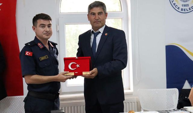 Alaca'da Komutan Gürsoy'a veda yemeği
