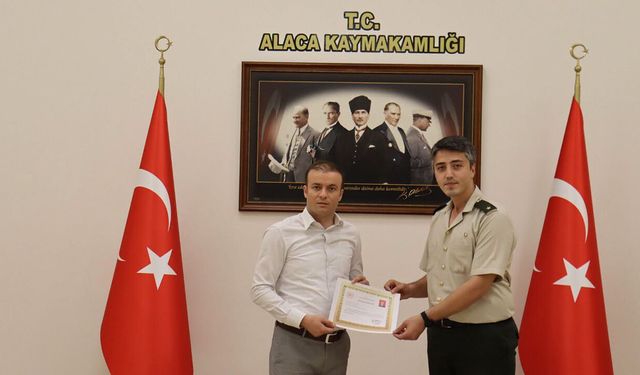 Askerlik Şubesi Başkanı Arıkan’dan Kaymakam Dinçer’e veda ziyareti
