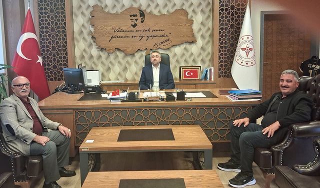 Zeki Dilmen’den Başhekim Doç. Dr. Muhammet Gömeç’e ziyaret