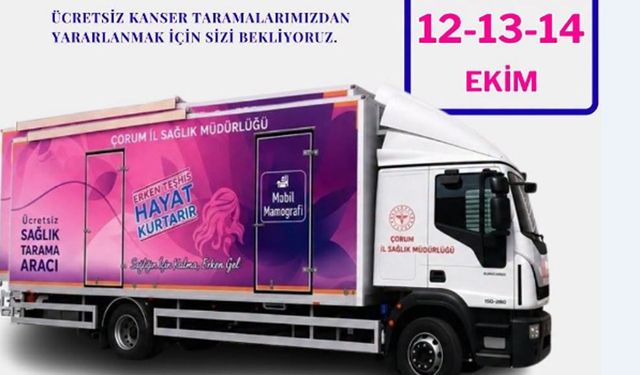 Mobil Sağlık Aracı Taramalara Başladı! Ücretsiz muayeneyi kaçırmayın