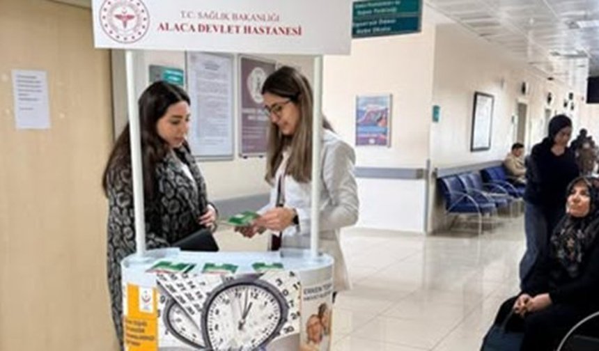 Alaca Devlet Hastanesi’nde Serviks Kanseri bilgilendirmesi
