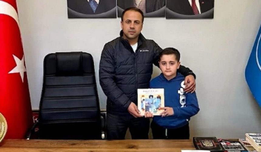 Minik Eymen’den Alaca Ülkü Ocakları’na ziyaret