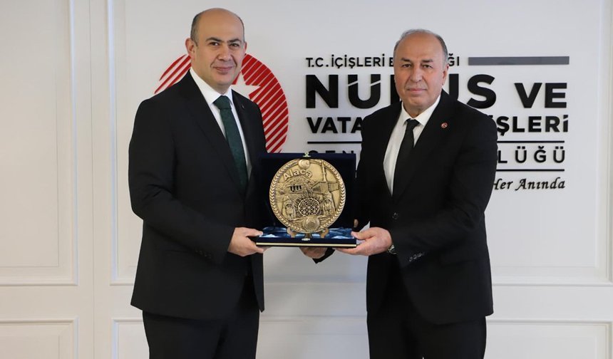 Başkan Arslan’dan Nüfus ve Vatandaşlık İşleri Genel Müdürü Kepçeli’ye ziyaret