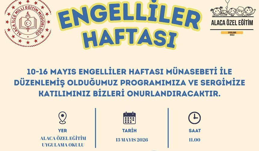 Alaca’da Engelliler Haftası programı düzenlenecek