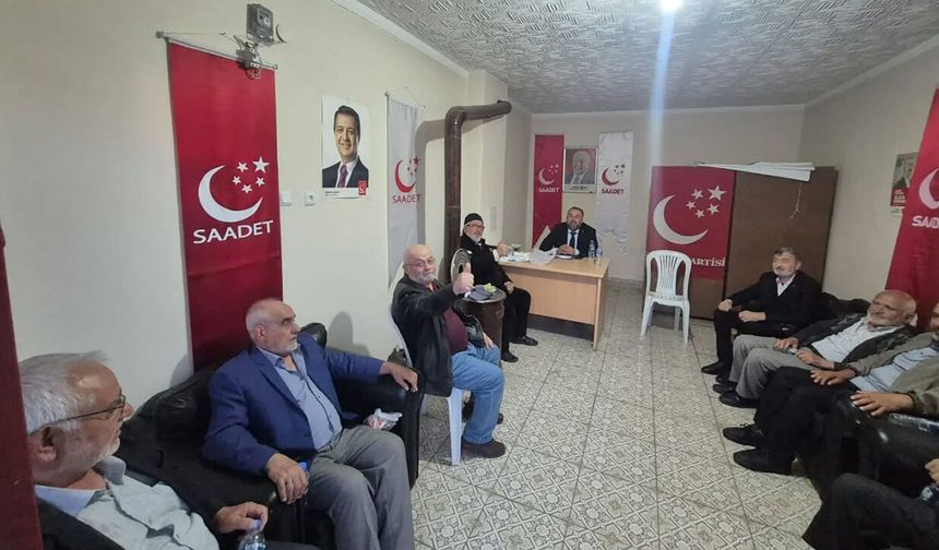 Saadet Partisi İl Başkanı Şuayip Sarı Alaca’da nabız yokladı