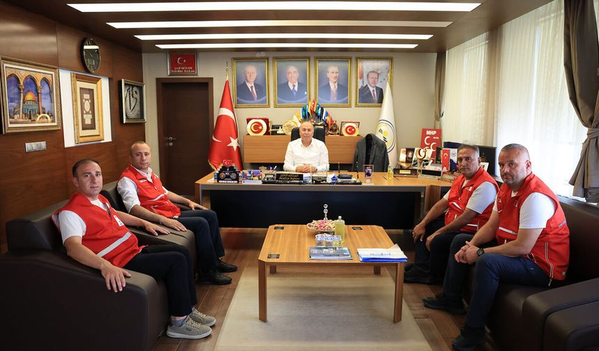Alaca Belediye Başkanı Arslan, Kızılay heyetini ağırladı