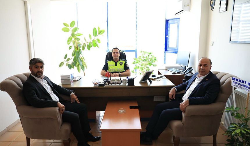 Başkan Arslan’dan Alaca Bölge Trafik Denetleme İstasyon Amirine ziyaret