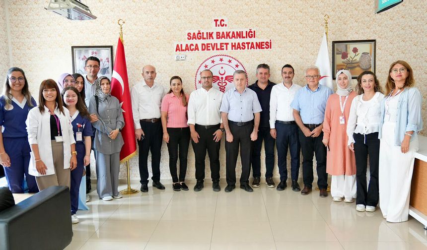 Alaca Devlet Hastanesinin sağlık hizmetleri denetimi tamamlandı