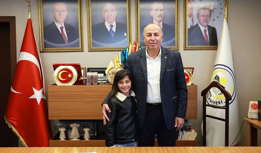 Küçük Hiranur’dan Başkan Arslan’a ziyaret