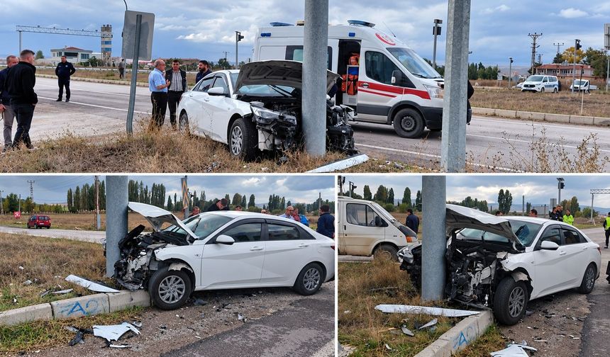 Otomobil ile minibüs  çarpıştı: 6 Yaralı